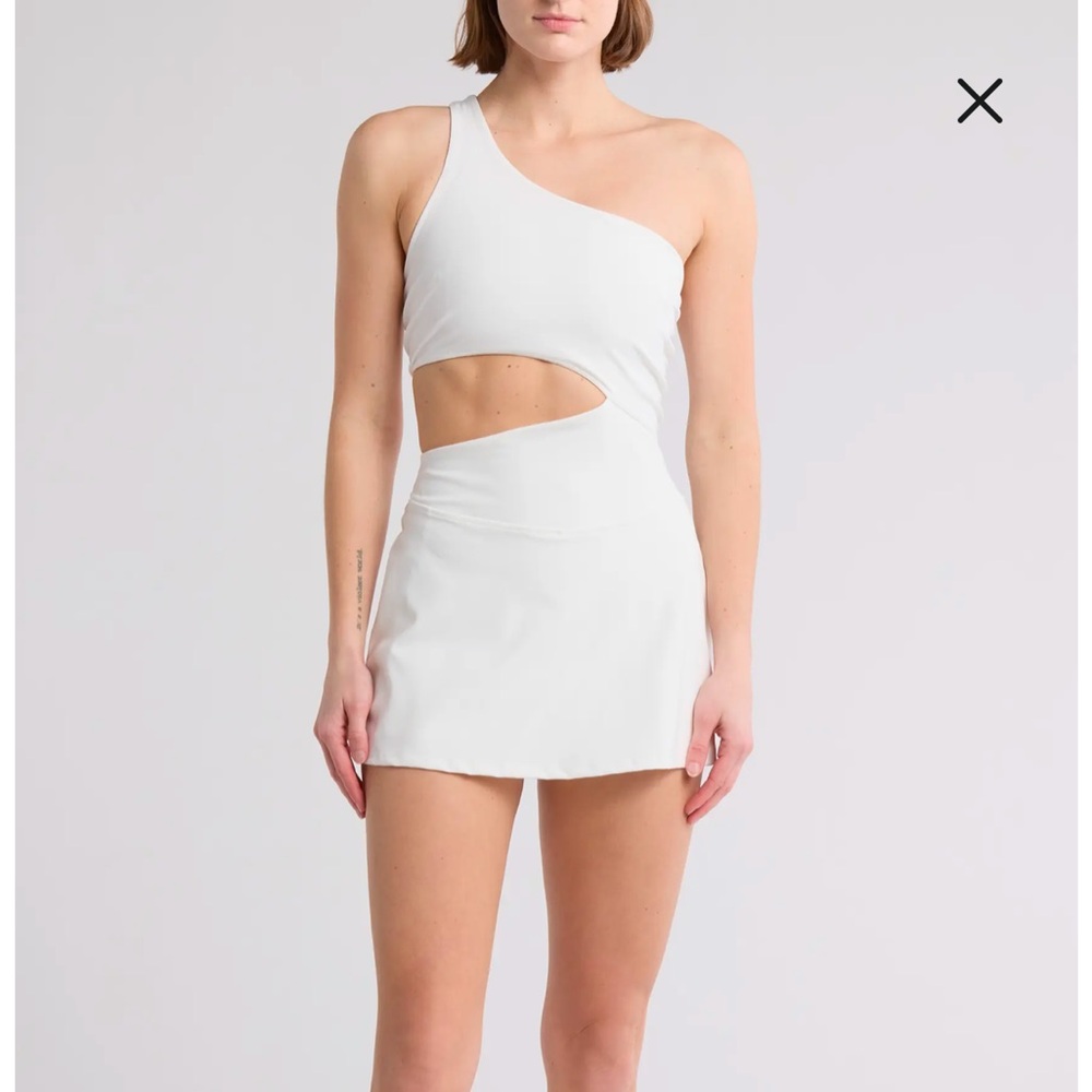 Free People Movement Transcend Limits One Shoulder Cut Out Shortie Active Dress